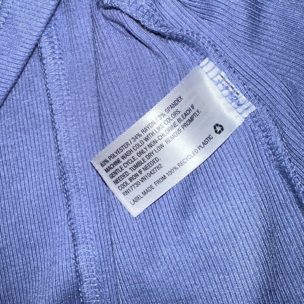 Periwinkle Spaghetti Strap Ribbed Sundress - Picture 10 of 12